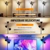 Dimeriuojama pastatoma lempa su skaitymo šviesele, RGB spalvos keitimas su nuotolinio valdymo pulteliu, lietimui jautrus valdymas, 3 pasukamos galvutės, juoda