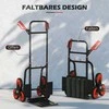 DURHAND laiptų kopiklis 150 kg sunkvežimis su maišais Transportavimo sunkvežimis Reguliuojamas rankenos aukštis Sulankstomas plienas 45 x 60 x 109 cm