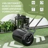 Durhand Outsunny vejos volas su U formos rankena, 32 cm skersmens, 38 l vandens / 62 kg smėlio talpa, metalinis, juodas, 57x32,5x107 cm