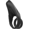 Dvigubas vibrantis C formos žiedas tarpvietei, juodas FORTO F-48