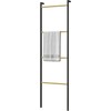 Homcom Rankšluosčių kopėčios 49 x 167,5 cm Rankšluosčių laikiklis su 4 strypais, taupantis vietą, skirtas rankšluosčiams, drabužiams, antklodėms, laikraščiams, plienas, juodas