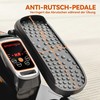 Elektrinis elipsinis treniruoklis, pedalų įrenginys su 12 reguliuojamų greičių, nešiojamas, lengvas, su nuotolinio valdymo pulteliu, LED monitoriumi, plienas, plastikas, juodas