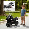 Elektrinis motociklas vaikams, garso signalas, priekiniai žibintai, muzikos funkcija, 2,5 km/h, juodas