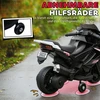 Elektrinis motociklas vaikams, garso signalas, priekiniai žibintai, muzikos funkcija, 2,5 km/val., juodas