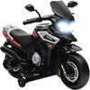 Vaikiškas elektrinis motociklas 18-36 mėnesių vaikams, transporto priemonė su pagalbiniais ratukais, šviesomis, muzika, plastikas, plienas, juodas