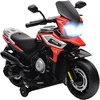 Vaikiškas elektrinis motociklas, 18-36 mėn., sėdimas žaislas, pagalbiniai ratukai, žibintai, muzika, plastikas, plienas, raudonas