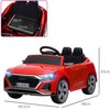 Elektrinis vaikiškas automobilis, 12V Audi Q8, 3-5 km/h, su nuotolinio valdymo pultu, priekiniais žibintais, muzika, raudonas