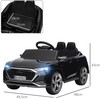 Elektrinis vaikiškas automobilis, 12V Audi Q8, 3-5 km/h, su nuotolinio valdymo pultu, priekiniais žibintais, muzika, juodas