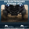 AIYAPLAY vaikiškas elektrinis keturratis 6V, su važiavimo į priekį ir atbuline eiga funkcija, muzika, LED žibintais, juodas