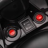 Elektrinis vaikiškas keturratis 6V su pirmyn ir atgal funkcija, muzika, LED žibintais, juodas AIYAPLAY