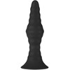 Dreamtoys FORTO vibruojantis briaunotas vibratorius su nuotolinio valdymo pulteliu, didelis, juodas
