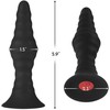 Dreamtoys FORTO vibruojantis briaunotas vibratorius su nuotolinio valdymo pulteliu, didelis, juodas