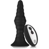 Dreamtoys FORTO vibruojantis briaunotas vibratorius su nuotolinio valdymo pulteliu, didelis, juodas