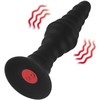 Dreamtoys FORTO vibruojantis briaunotas vibratorius su nuotolinio valdymo pulteliu, didelis, juodas