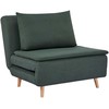 Fotelis 3-in-1 miegamoji sofa su miegojimo funkcija, poilsio krėslas, reguliuojama atlošas, buko medienos kojos, pagalvėlė, tamsiai žalia