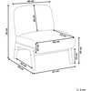 Fotelis Beliani Fotel NIVA Boucle, kreminė balta