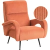 Fotelis Beliani Fotel SVALOV, velvetinis, oranžinis