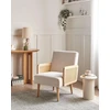 Fotelis Beliani Krėslas HOJBY šviesiai smėlio spalvos