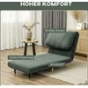 Fotelis HOMCOM "2 in 1" sofa lova Reguliuojamas sulankstomas čiužinys Miegamojo, svetainės, velveto išvaizdos svečių lova Žalia 82 x 89 x 83 cm