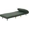 Fotelis HOMCOM "2 in 1" sofa lova Reguliuojamas sulankstomas čiužinys Miegamojo, svetainės, velveto išvaizdos svečių lova Žalia 82 x 89 x 83 cm