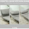 Fotelis HOMCOM "2 in 1" sofa-lova Reguliuojamas sulankstomas čiužinys Miegamojo, svetainės ir miegamojo lova 82 x 89 x 83 cm Pilka spalva