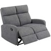Fotelis HOMCOM 2 vietneutterflyų sofa, individualiai reguliuojami atlošai, kojų atrama, audinio apmušalas, plienas, pilka