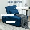 Fotelis HOMCOM 3-in-1 sofa-lova su lovos funkcija, išskleidžiama sofa-lova, miegamasis krėslas su šonine kišene, reguliuojamu atlošu, pakraunama iki 150 kg, skirta svetainei, miegamajam, mėlyna