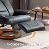 Fotelis HOMCOM atloženis su atlošimo funkcija, pasukamas, iki 150 kg, dirbtinės odos apmušalas, plieno rėmas, tamsiai pilkas