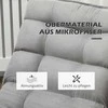 HOMCOM grindų kėdė, grindų sofa su reguliuojamu atlošu, besisukanti meditacijos kėdė su pagrindu, paminkštintas poilsio krėslas, tinginio sofa svetainei, biurui, šviesiai pilka