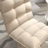 Fotelis HOMCOM grindų kėdė, reguliuojamo atlošo grindų sofa, pasukama meditacinė kėdė su pagrindu, minkštas minkštasuolis, tinginio sofa, smėlio spalvos