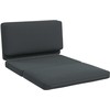 Fotelis HOMCOM 3-in-1 sulankstoma grindų sofa su aksomo efektu, paminkštinta sofa-lova, išlaikanti iki 240 kg, miegamajam, svetainei, tamsiai pilka