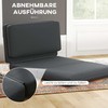 Fotelis HOMCOM 3-in-1 sulankstoma grindų sofa su aksomo efektu, paminkštinta sofa-lova, išlaikanti iki 240 kg, miegamajam, svetainei, tamsiai pilka