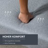 HOMCOM skandinaviško dizaino sofa-lova 2 asmenims, 3 kryptimis reguliuojamas atlošas, gumos medžio kojos, pilkos spalvos lininis audinys