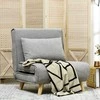 Fotelis HOMCOM Sofa-lova, sulankstoma lova su lovos funkcija, juosmens pagalvėlė, sulankstomas atlošas su lino išvaizda, reguliuojamas atlošas, galima pakrauti iki 150 kg, skirta svetainei Šviesiai pilka