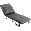 Fotelis Homcom Viengulė sofa-lova su lovos funkcija - tamsiai pilka
