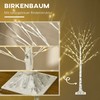 HOMCOM 150 cm dirbtinė eglutė, beržas su LED, Kalėdų eglutė beržas, kalėdinė dekoracija dirbtinis beržas vakarėliui, gimtadieniui, vestuvėms