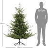 HOMCOM 180 cm kalėdinė eglutė Dirbtinė natūrali tanki šakų Kalėdų eglutė su 1942 šakų galiukais tikroviška išvaizda Kalėdoms Žalia