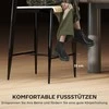 HOMCOM 2 baro kėdžių komplektas, baro kėdė su kojų atrama, metalinis rėmas, virtuvės kėdė su sėdynės aukščiu 66 cm, lengvai montuojama baro kėdė, pramoninio dizaino natūralios medienos + juoda