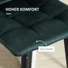 2 baro kėdžių rinkinys, bistro kėdė su atrama kojoms, baro kėdė, aksominis užvalkalas, virtuvės kėdė, staltiesė su plieninėmis kojomis, skirta svetainei, valgomajam, žalia, 42 x 47 x 105 cm