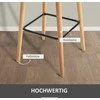 HOMCOM 2 baro kėdžių rinkinys, lininė baro kėdė su sėdynės pagalvėle, virtuvės kėdė, bistro kėdė su atramomis kojoms, staltiesė, pilka, 55 x 48 x 100 cm