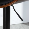 Homcom 2 baro kėdžių rinkinys, reguliuojamo aukščio, dirbtinės odos kėdė, pasukama kėdė su kojų atramomis 53 x 52 x 92-112 cm