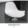 HOMCOM 2 baro kėdžių komplektas, su atlošu, modernaus dizaino, reguliuojamo aukščio, barui, balta spalva, dirbtinė oda, plienas, iki 120 kg, 40x42x82-104 cm