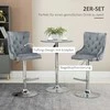 Homcom 2 baro kėdžių rinkinys su atramomis kojoms, reguliuojamo aukščio baro kėdės iki 120 kg 46x55x102-123 cm