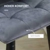 Homcom 2 baro kėdžių su atlošu rinkinys su plieninėmis kojelėmis - Pilka
