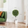 HOMCOM 2 dirbtinių buksmedžio rutulių rinkinys, 40 cm, su smaigaliu, dirbtiniai augalai, plastikiniai kaip tikri, dekoracija svetainei, miegamajam, biurui, sodui