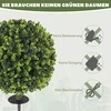 HOMCOM 2 dirbtinių buksmedžio rutulių rinkinys, 40 cm, su smaigaliu, dirbtiniai augalai, plastikiniai kaip tikri, dekoracija svetainei, miegamajam, biurui, sodui