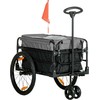 Homcom 2-in-1 dviračių priekaba su 20 colių pneumatinėmis padangomis 40 kg keliamoji galia