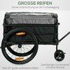 Homcom 2-in-1 dviračių priekaba su 20 colių pneumatinėmis padangomis 40 kg keliamoji galia