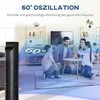 "HOMCOM 2-in-1" gimnastikos ventiliatorius pjedestalo ventiliatorius su nuotolinio valdymo pulteliu stulpelinis ventiliatorius jonizatoriaus laikmačio funkcija 3 vėdinimo lygiai 60° osciliacija 60W 32 x 32 x 106,8 cm, juodas