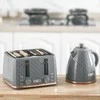 HOMCOM 2-in-1 virtuvės rinkinys, skrudintuvas ir virdulys, kelių pasirinkimų, 1,7 l, 4 skrudintos duonos riekelės vienu metu, plastikas, pilka